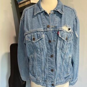 Levi's Distressed Light Blue Denim Jacket